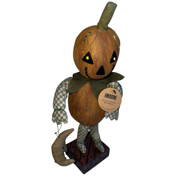 Vintage Primitive Pumpkin Jack o Lantern Doll Lang Jack in the Box 2005 - Picture 3 of 16